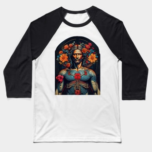 vitruvian man color Baseball T-Shirt